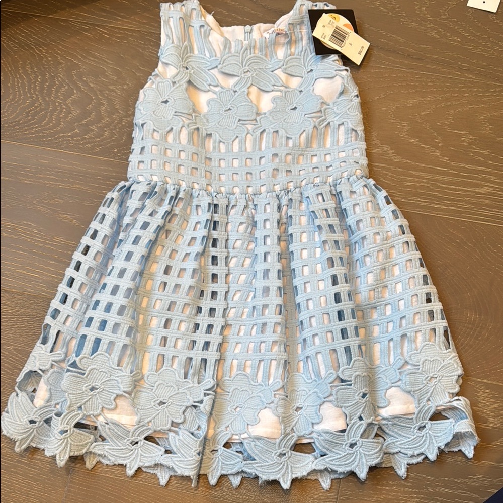 Blue Floral Kids Dress